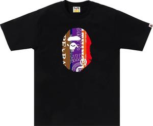 Шарф BAPE Fans Ape Head Tee 'Black', черный