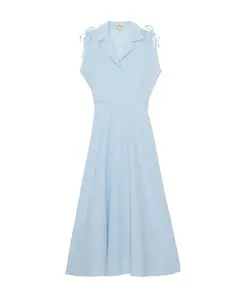 Платье-Футляр для скрипки из светло-голубого хлопка Ines De La Fressange Paris, синий