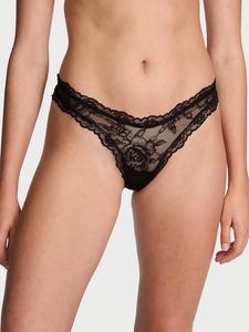 Трусики-Стринги с высоким вырезом бедра из розового кружева Very Sexy, lace black
