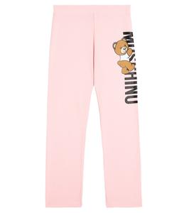 Леггинсы из хлопкового джерси teddy bear Moschino Kids, розовый