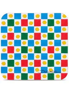 Набор из 12 подставок с принтом Carretto Dolce & Gabbana, синий