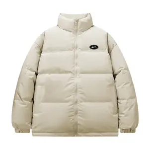 Пуховик Unisex с воротником стойкой утепленный WARRIOR, хаки (diy badge)