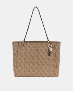 Сумка через плечо с молнией и двойной ручкой Guess, светло-коричневый