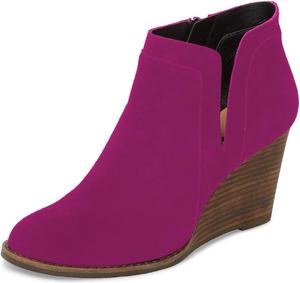 Женские ботильоны на высоком каблуке YDN с клиновидной подошвой, заостренным носком, на молнии по бокам, зимние сапоги, размеры 4-15 US, Hot Pink