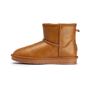 Тёплая износостойкая амортизирующая увеличивающая рост нескользящая зимняя обувь Women's SNOWELF, чёрная на плоской подошве