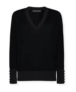 Мягкий шерстяной свитер Elena Mirã², черный