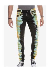 Джинсы в экстравагантном образе Cipo & Baxx, желтый