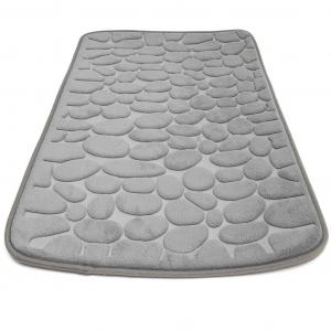 Intirilife серый коврик для душа коврик для ванной с пеной с эффектом памяти под камень - 80 x 50 см - для ванной комнаты и прачечной