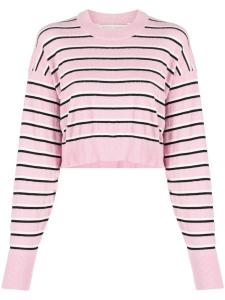 Palm Angels укороченный джемпер в полоску, розовый