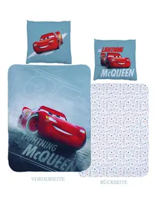 Комплект постельного белья для мальчиков Тачки Диснея синего цвета Disney Cars, 135 x 200 + 80 x 80 см