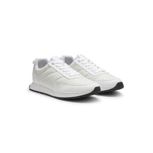 Низкие кроссовки с монограммой на верхе Hugo, белый