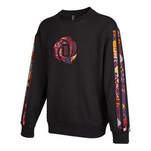 Толстовка Men's adidas Mic Rose Crew Limited Printing Basketball Sports Round Neck Pullover Black, черный
