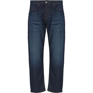 Джинсы прямого кроя с нашивкой-логотипом ARMANI EXCHANGE, синий