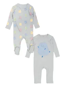 Пижамы с принтом монстров (набор из двух) Stella McCartney Kids, серый