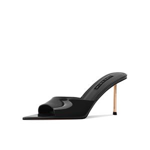 Shesrim Женские противоскользящие тапочки с устойчивостью к истиранию - черные (7,5 см), цвет Black (7.5CM)