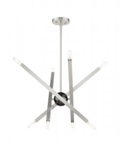 Люстра Monaco с 8 плафонами Livex, цвет silver-tone