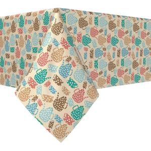 Прямоугольная скатерть, 100 % полиэстер, 60х84 дюйма, в горошек, «Время чаепития».