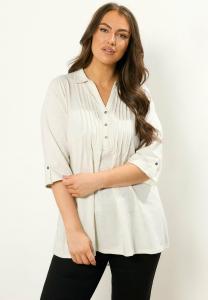 Блуза Evans PINTUCK HENLEY, Cream/Off-White