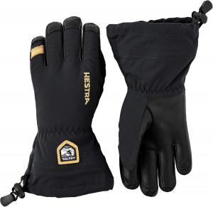 Перчатки Hestra Heli Mistral Junior (4-13 лет), утепленные водонепроницаемые детские горнолыжные перчатки для катания на лыжах и зимних видов спорта в холодную погоду, Black