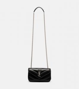 Кожаный кросс-боди Lou Lou Mini Saint Laurent, Black