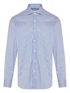 Рубашка в полоску Barba, синий