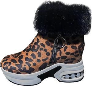 Женские ботинки на щиколотку с утеплителем из плюша, на танкетке, платформе, снежные ботинки, повседневные замшевые, с искусственным мехом, с круглым носком, короткие кроссовки-башмачки Generic, Yellow