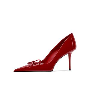 Shesrim Женские красные туфли на высоком каблуке, цвет Red