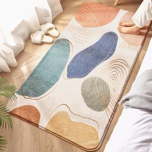 Dajiang Ковер 80х160 см для спальни/гостиной в стиле инстаграм, искусственный кашемир, с розовым узором