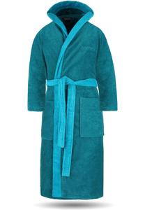 Хлопковый халат унисекс с капюшоном Измит Normani, цвет Petrol/t_rkis