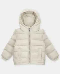 Детский пуховик с капюшоном для мальчика цвета камня Martín Aranda