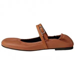 HERMES Туфли Мэри Джейн Jolly Flat женские коричневые