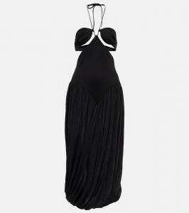 Платье миди с вырезом и бретелями-хомутом Stella McCartney