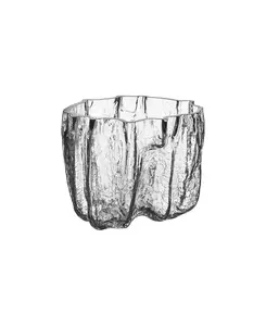 Низкая ваза Crackle Kosta Boda, clear