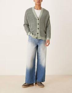 Супермешковатые брюки ASOS DESIGN с экстремальными боковыми вставками в сине-голубом цвете