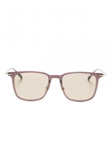 Солнцезащитные очки в квадратной оправе Montblanc, коричневый