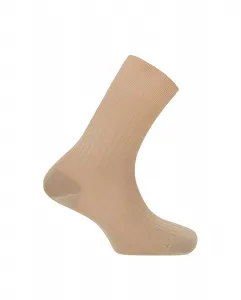 Мужские носки White Knit из 100% шотландской пряжи в рубчик Punto Blanco, коричневый