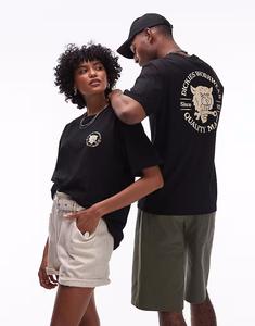 Футболка Dickies с графическим принтом на спине в виде тигра, черная