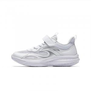 LingFeng Rebound Breathable Lightweight Cushioning Low top детские кроссовки для бега Antakids, anta белый/серебряный