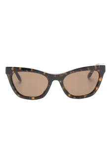 Солнцезащитные очки с геометрическим логотипом Emporio Armani, коричневый