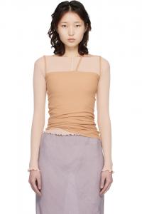 Baserange Эксклюзивная майка Ssense Nida бежевого цвета