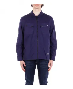 Синяя международная рубашка с карманами на молнии. Barbour, синий