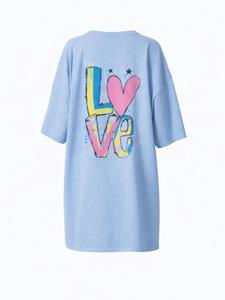 Worldclassca Футболка оверсайз в пастельно-голубом цвете