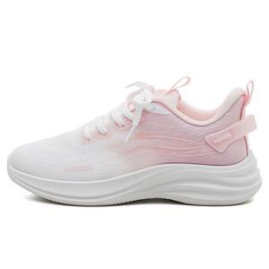 Женские кроссовки Casual для бега с амортизацией, противоскользящей подошвой и низким верхом HUANQIU, белый розовый