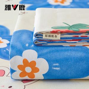 Yalu Простыня на резинке 150х230 см, утолщенная грубая хлопковая ткань, цвет Heartwarming