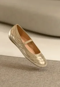 Балетки с ремешком на щиколотке Anna Field, Gold-Coloured