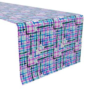 Настольная дорожка, 100% хлопок, акварельный плед 16х90 дюймов.