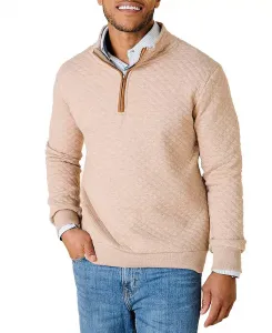 Мужская стеганая толстовка с молнией до половины Hope & Henry, коричневый