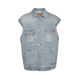 Куртка Martine Rose Denim Gilet, Bleached Wash