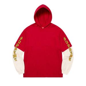 Топ Supreme Layered Hooded Long-Sleeve Top, Red