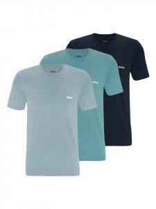 Набор из 3 футболок с круглым вырезом синего цвета